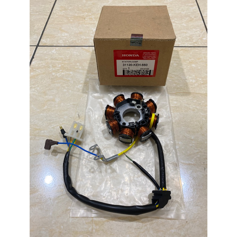 SPULL SPUL STATOR KEH MEGAPRO MEGA PRO HIU LAMA KARBU DOUBLE STATER TANGAN 2005 2006 ORIGINAL ORI AS