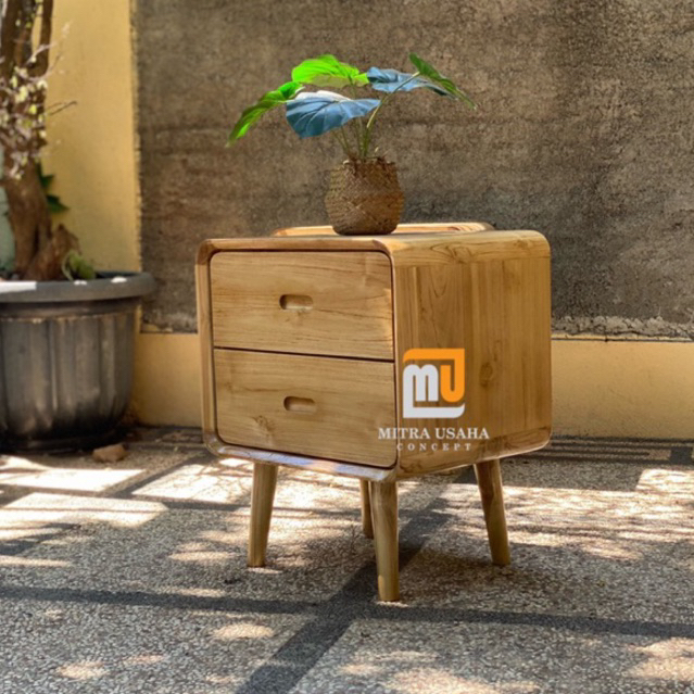 Meja jati, bufet kecil, bedside table, meja sudut jati, bufet minimalis jati, Nakas jati, Tempat buk