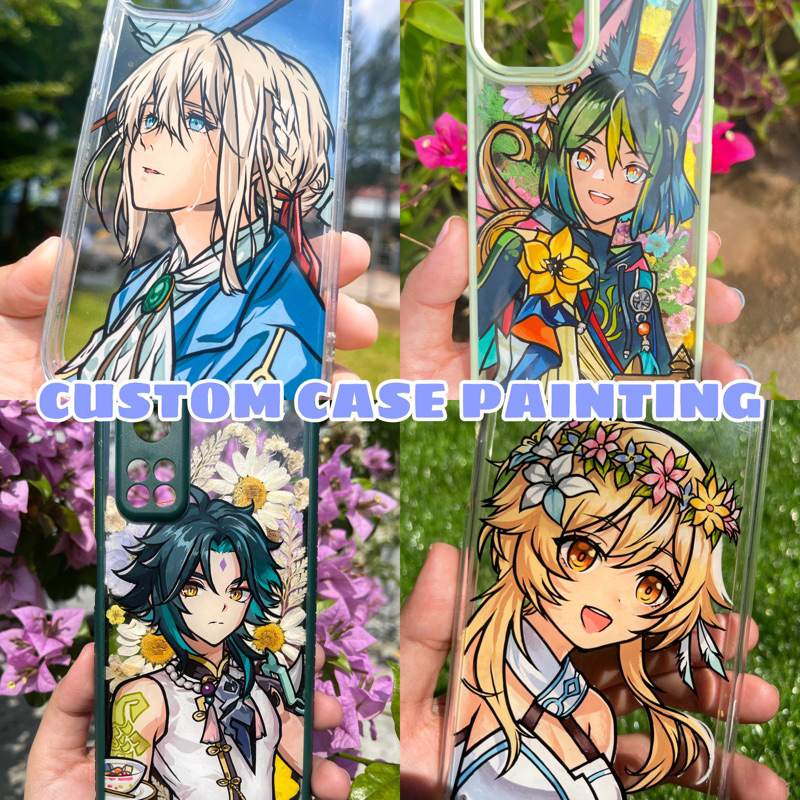 [OPEN PO] Custom Case Painting Phone Case & Switch Case Custom Hand Painted Anime / 2D Animasi / Man