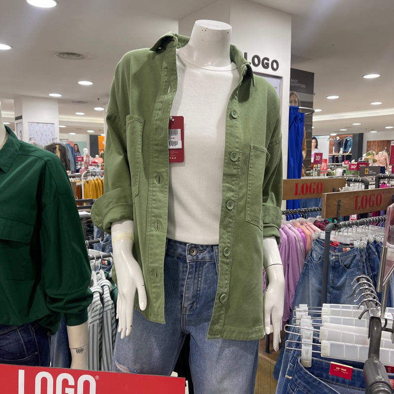 NEW Kemeja jaket wanita Logo Jeans (S-L)