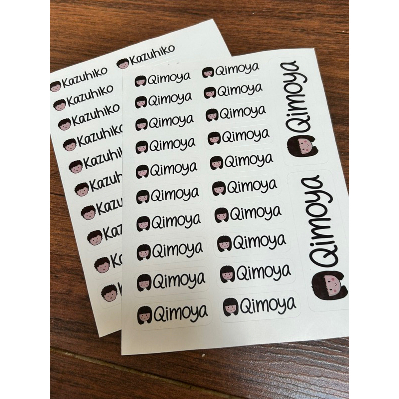 

Stiker Label Nama Anak Custom Gambar, Waterproof