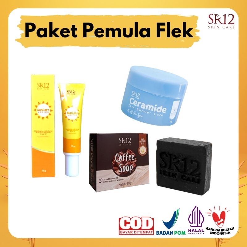 Paket Pemula Flek Hitam / Basic Skincare Wajah Flek Hitam / Paket Skincare SR12