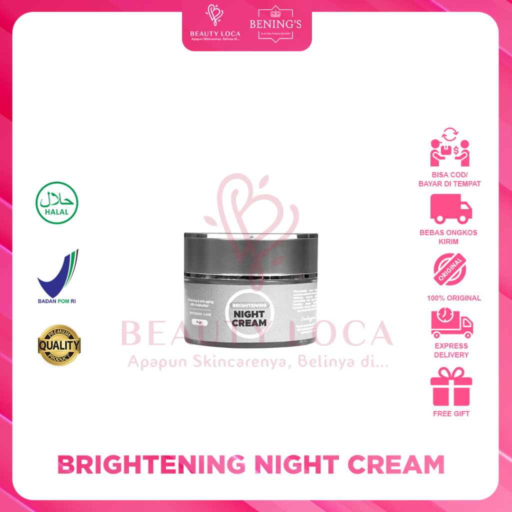 Beauty Loca - Benings Skincare Brightening Night Cream by Dr Oky (Benings Clinic) Niacinamide, Alpha-Arbutin