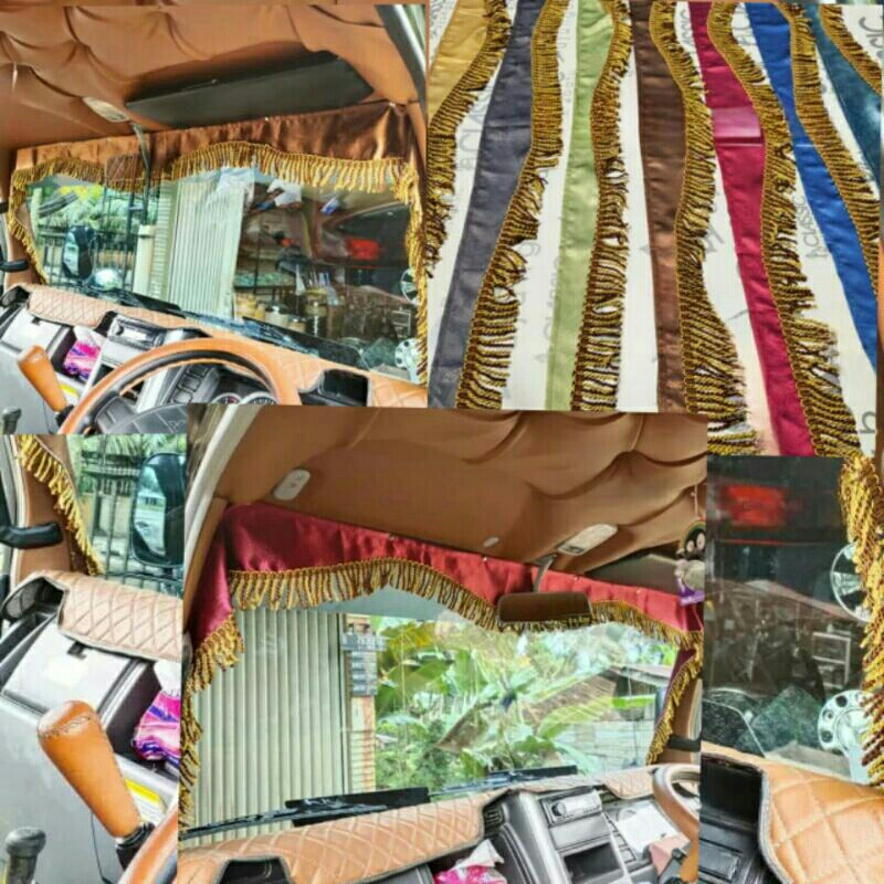 tirai Lis kaca depan pick up gorden tirai tu mobil depan truk pick up dan sejenisnya hordeng mobil