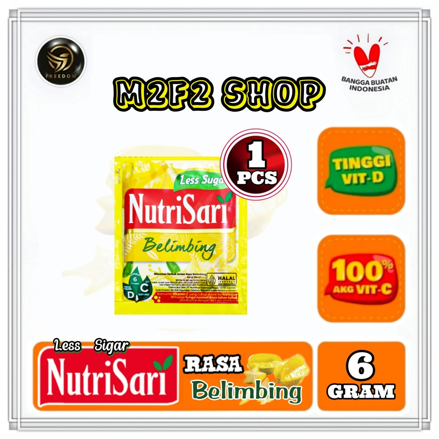 

NutriSari Minuman Serbuk Less Sugar Belimbing Sachet - 6 gr (Kemasan Satuan)