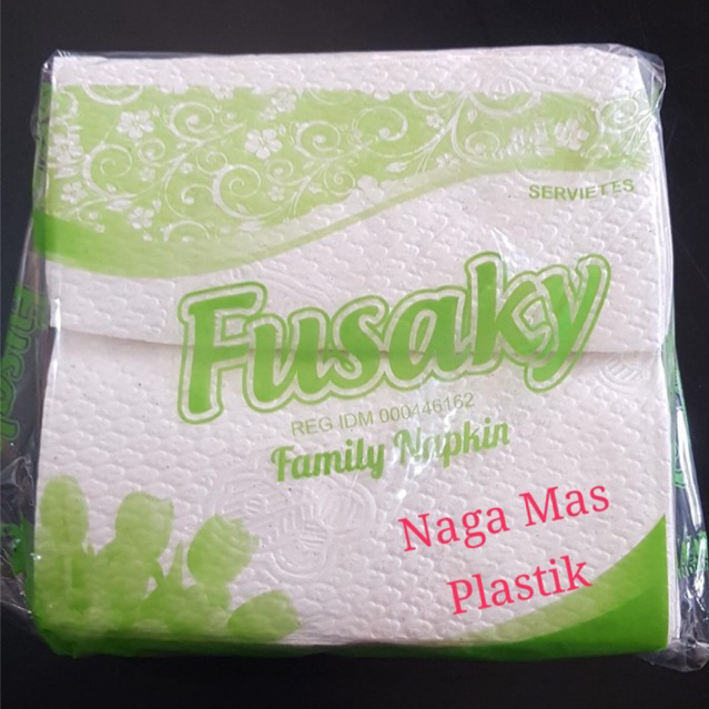 Tissue AKD /Fusaky putih polos belah / Tissue Napkin belah putih.