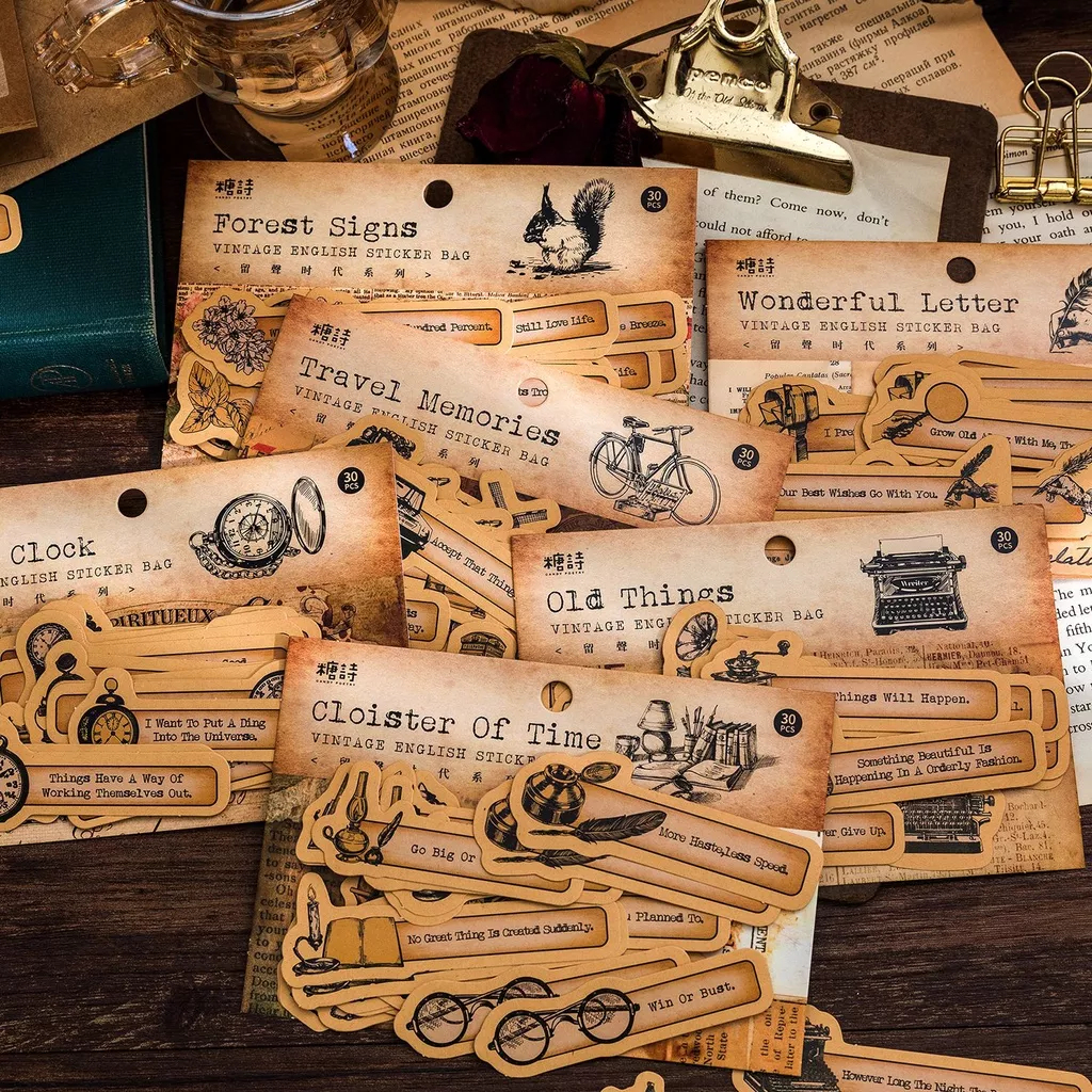 

2 lembar sticker quote kalimat bahasa inggris bahan kertas DIY / Deco sticker english quote for journaling scrapbook