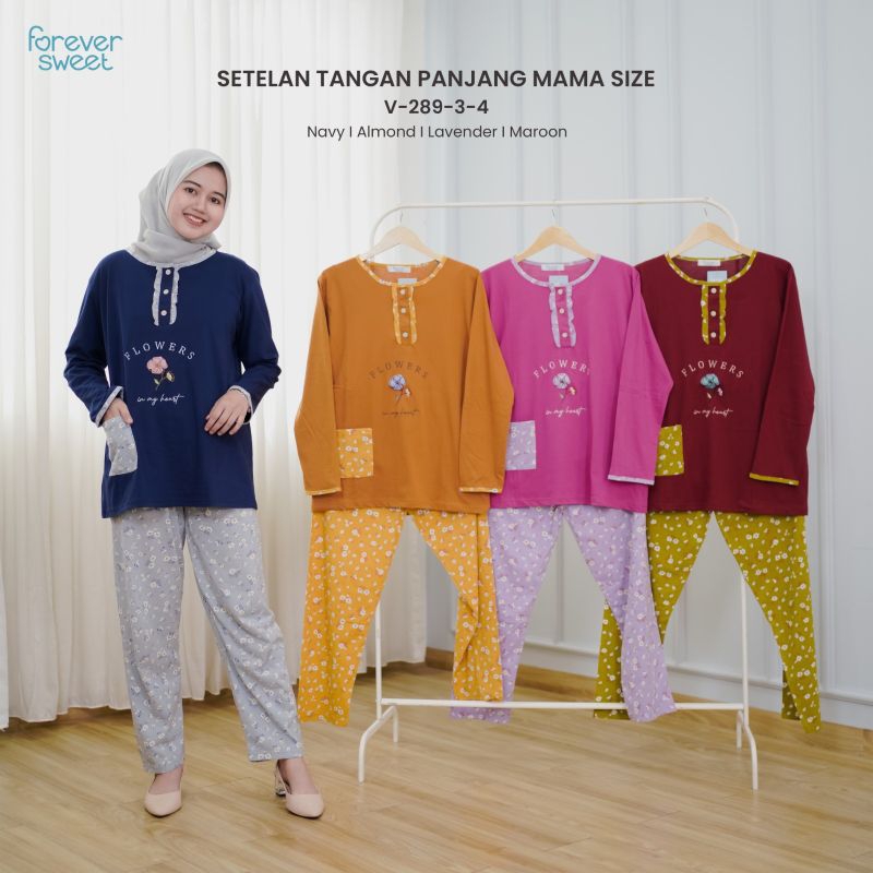 Baju tidur forever sweet setelan lengan panjang celana panjang