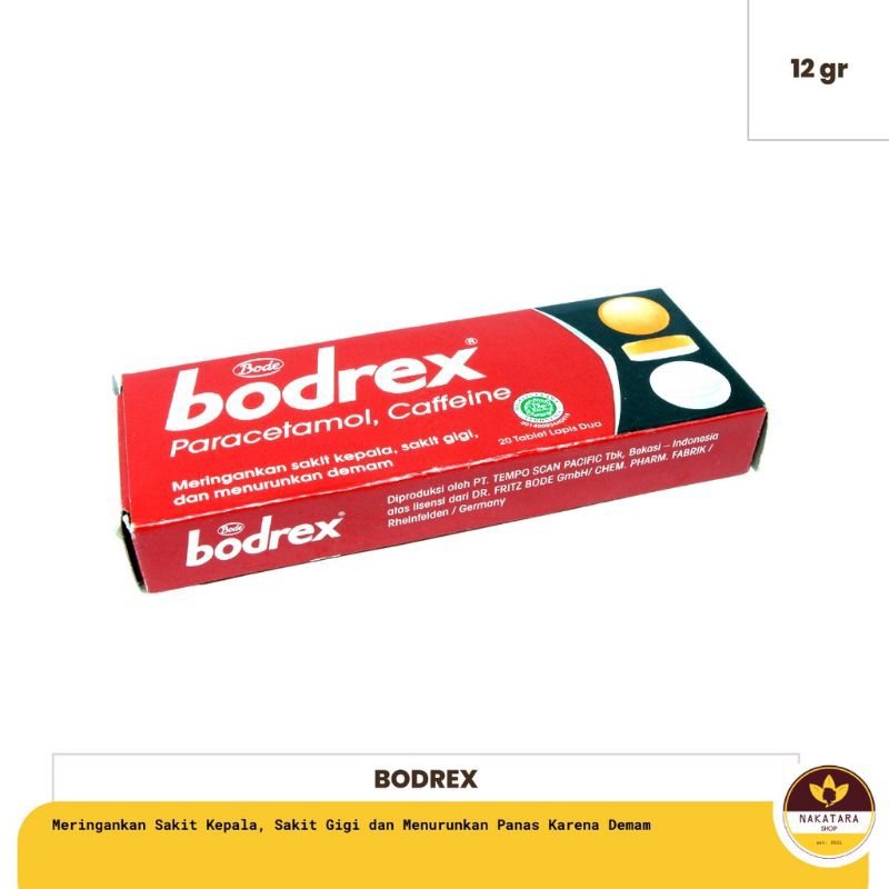 BODREK TABLET ISI 20 TABLET (Obat untuk Meringankan sakit kepala)