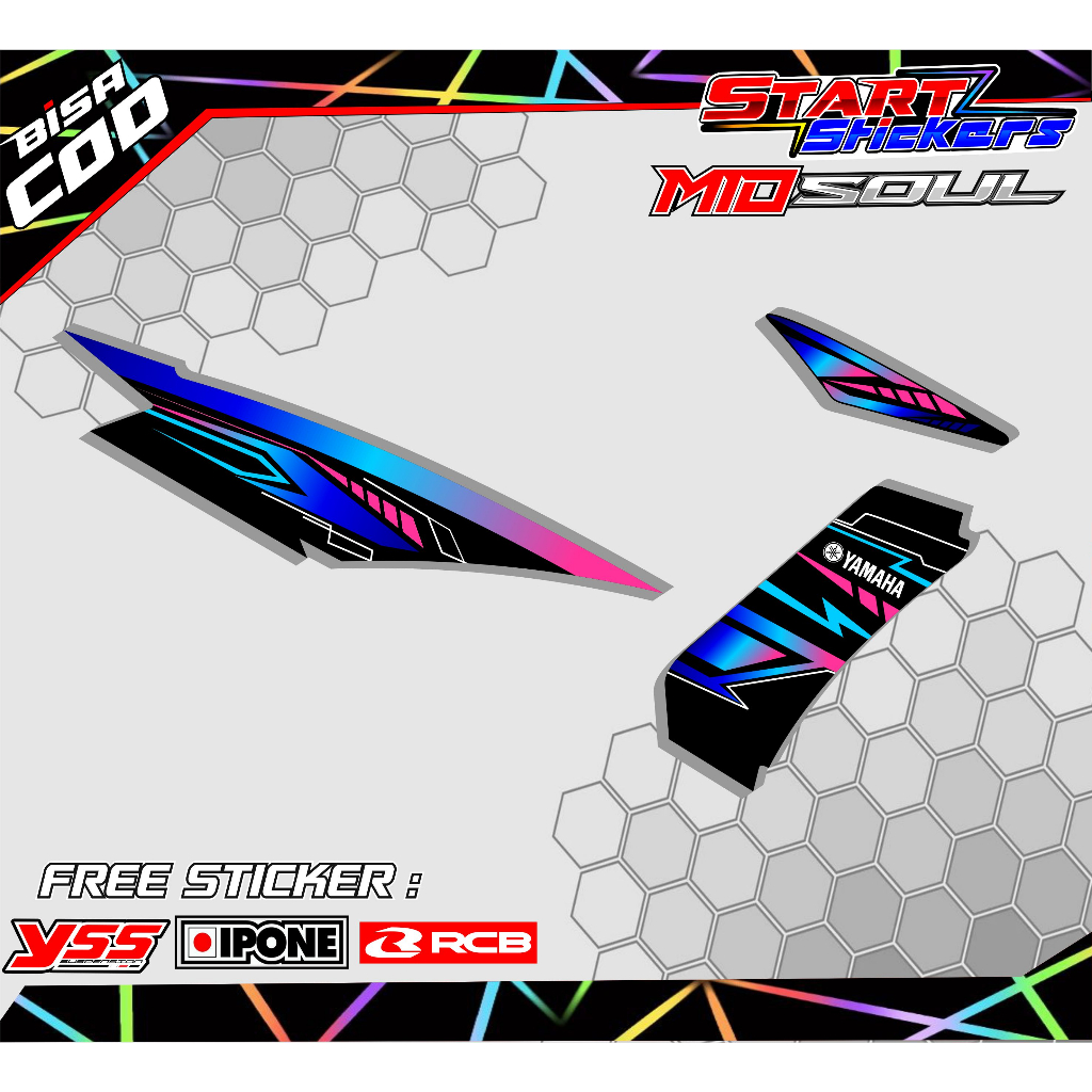 SRTIPING VARIASI LIST MOTOR MIO SOUL  / STIKER VARIASI MOTOR YAMAHA MIO SOUL