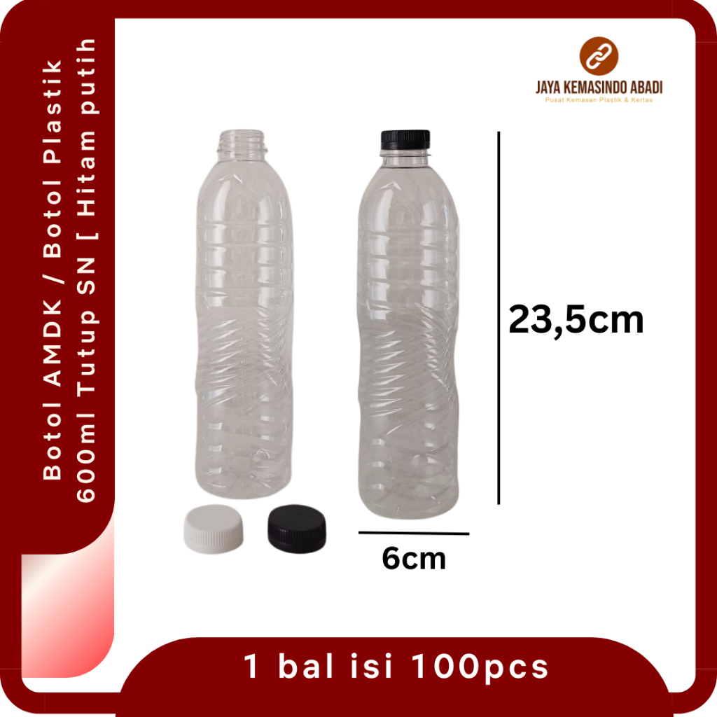 Botol Amdk Natural 600ml | Botol aqua 600ml | Botol minyak / Botol plastik 600ml | Botol Natural 600