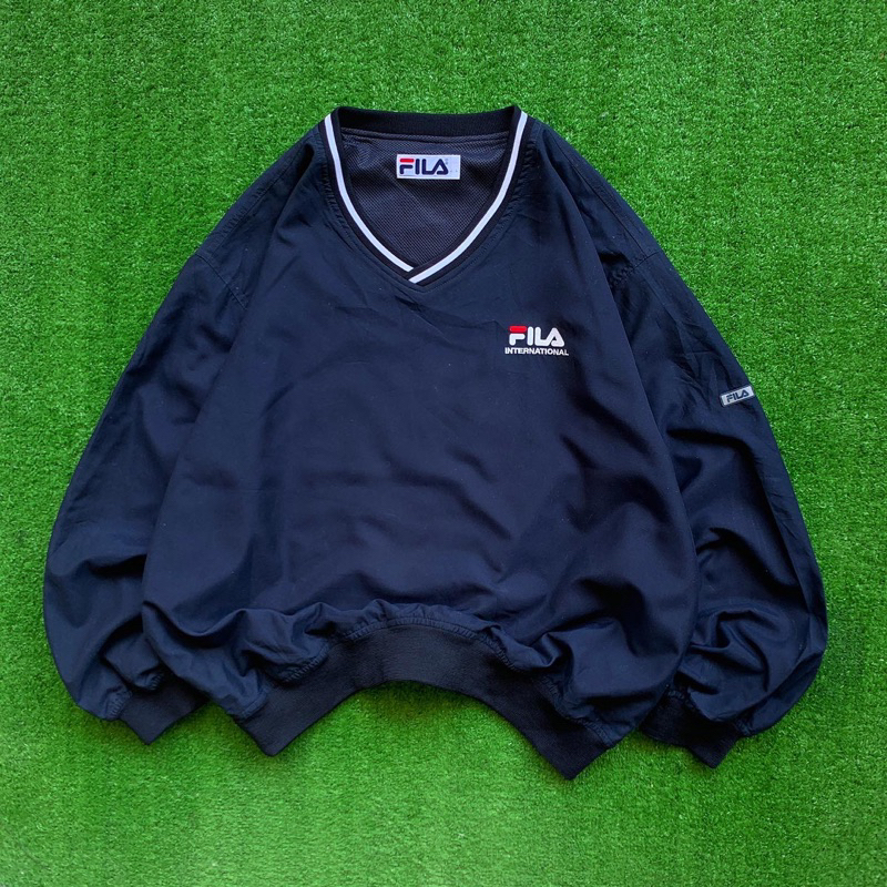 SALE ❗❗ BISA COD || Pullover V-Neck Fila International || Fad.co.id