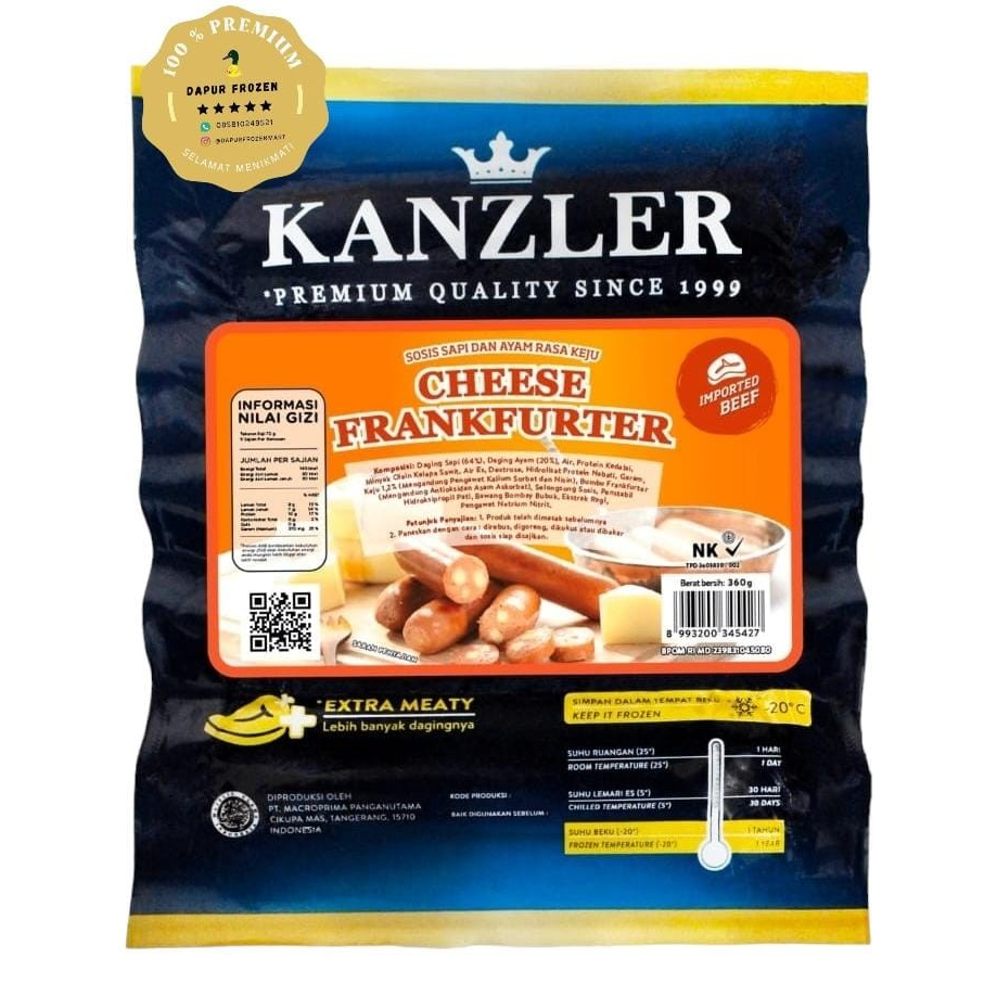 

Kanzler Cheese Frankfurter 360 gr