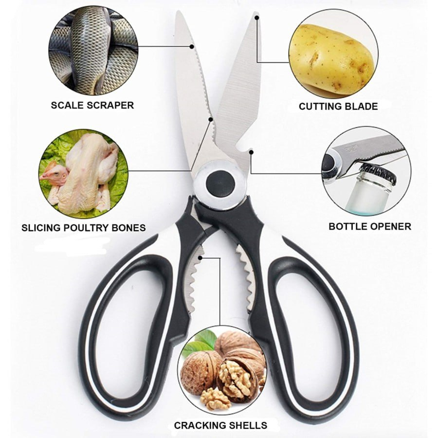 

GUNTING BAJA TIMBERWILL /Gunting Dapur Serbaguna Multifungsi Baja Stainless Gunting daging dan tulang gunting daging ORIGINAL | MC