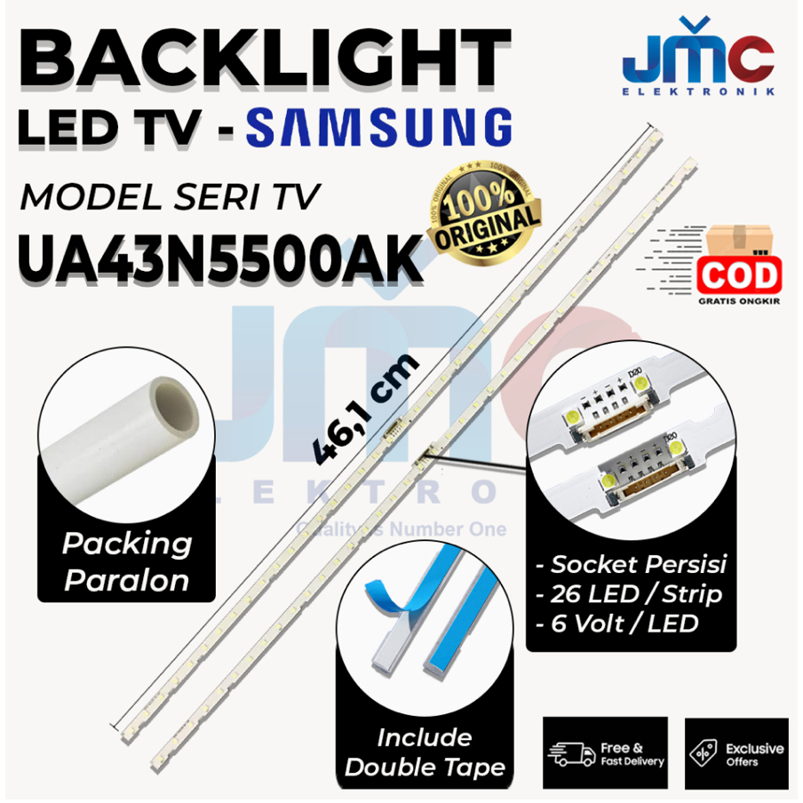BACKLIGHT TV LED SAMSUNG 43 INCH UA43N5500AK UA43N5500 UA 43N5500AK 43N5500 43N UA43N