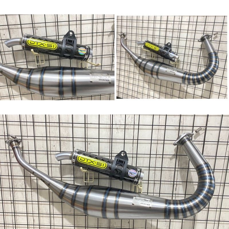 Knalpot Rx-King /Rx-Spesial plat galvanis model kolong repsol X Slincer Carbon motif hexagon jaguar 