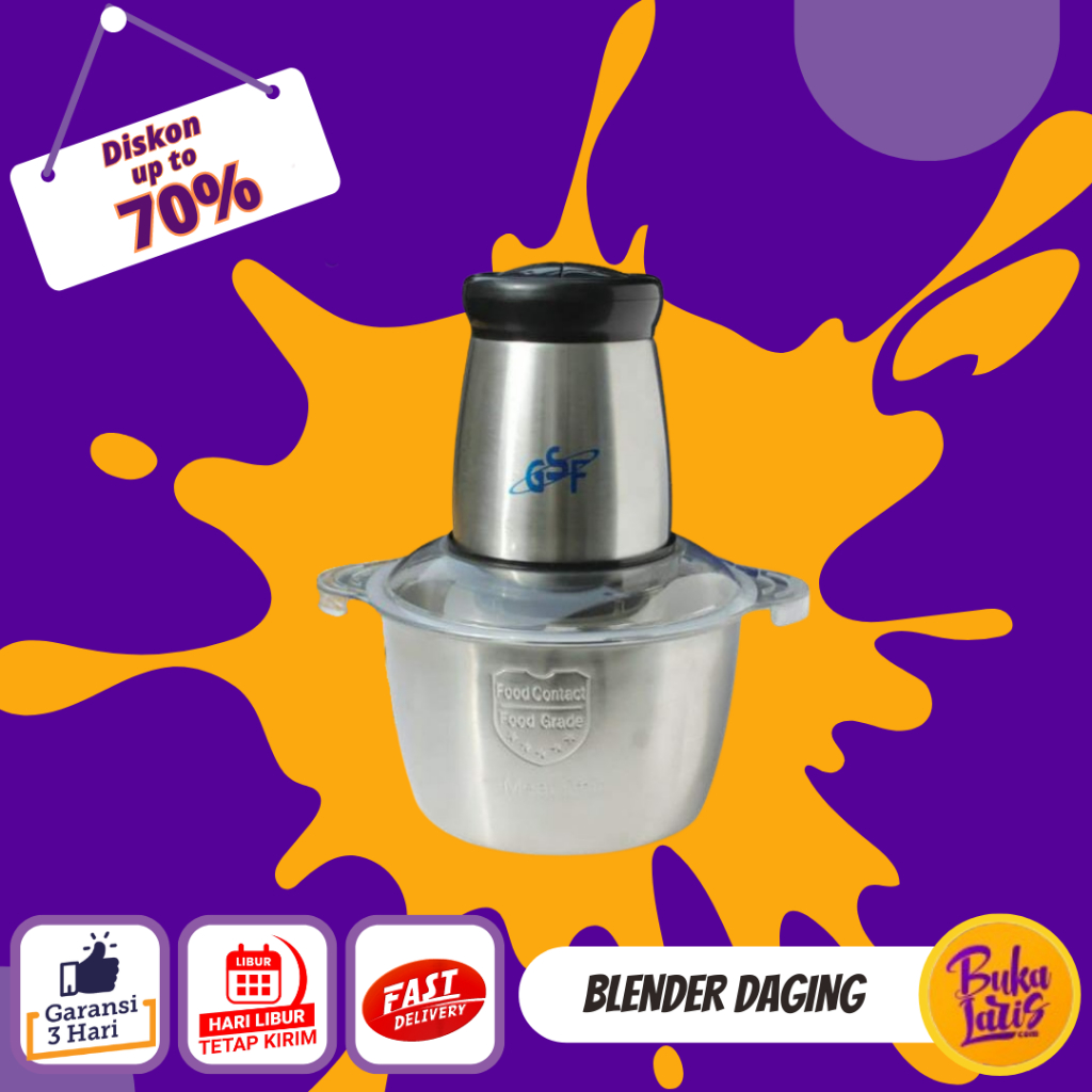Blender Penggiling Daging 2 liter / Chopper Daging Serbaguna / Mesin Penggiling / Gilingan Daging Se