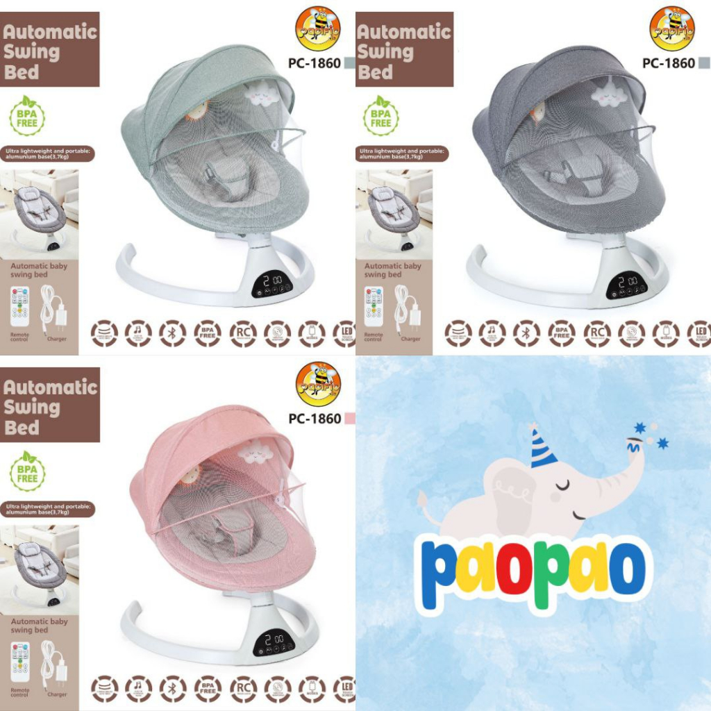 AYUNAN BAYI OTOMATIS BABY SWING BED PACIFIC PC 1860 (MUSIK)
