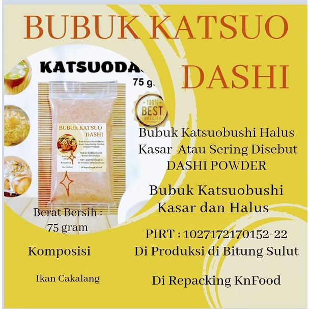

Katsuo Dashi 75gr - Kaldu Ikan Ramen Udon Marutomo Hondashi 75g/ Dashi/ Kaldu Ikan Katsuobushi Bubuk