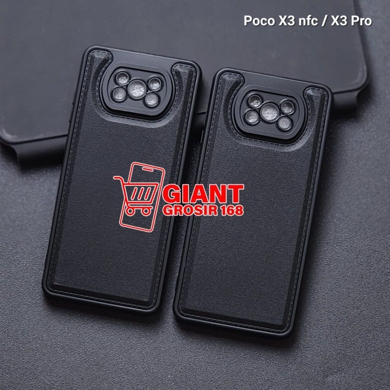 POCO X3 NFC POCO X3 PRO POCO X5 5G POCO X5 PRO CASE LEATHER PRO CAMERA BLACK SOFTCASE POCO X3 NFC PO