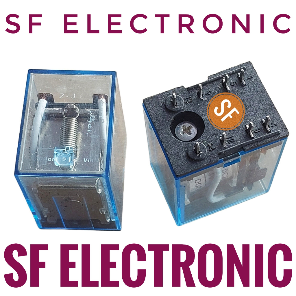 Relay Rilay 24Volt DC 8Pin Kaki