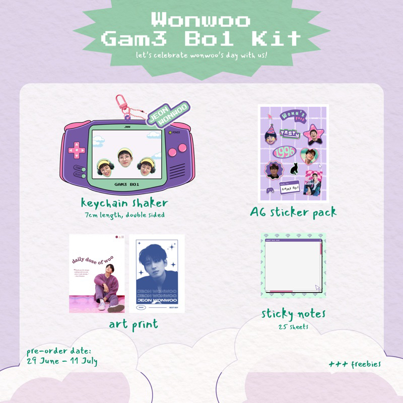 Pelunasan Wonwoo Gam3 Bo1 Birthday Kit