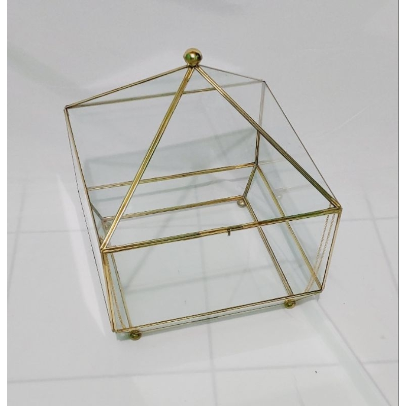 Kotak hantaran kaca model kotak krucut box hantaran unik elegan handmade mewah