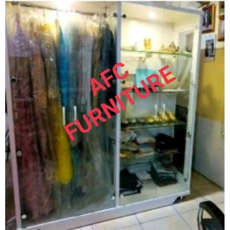 Lemari gamis+lemari rak kaca/lemari sepatu/lemari tas cantik/lemari serbaguna
