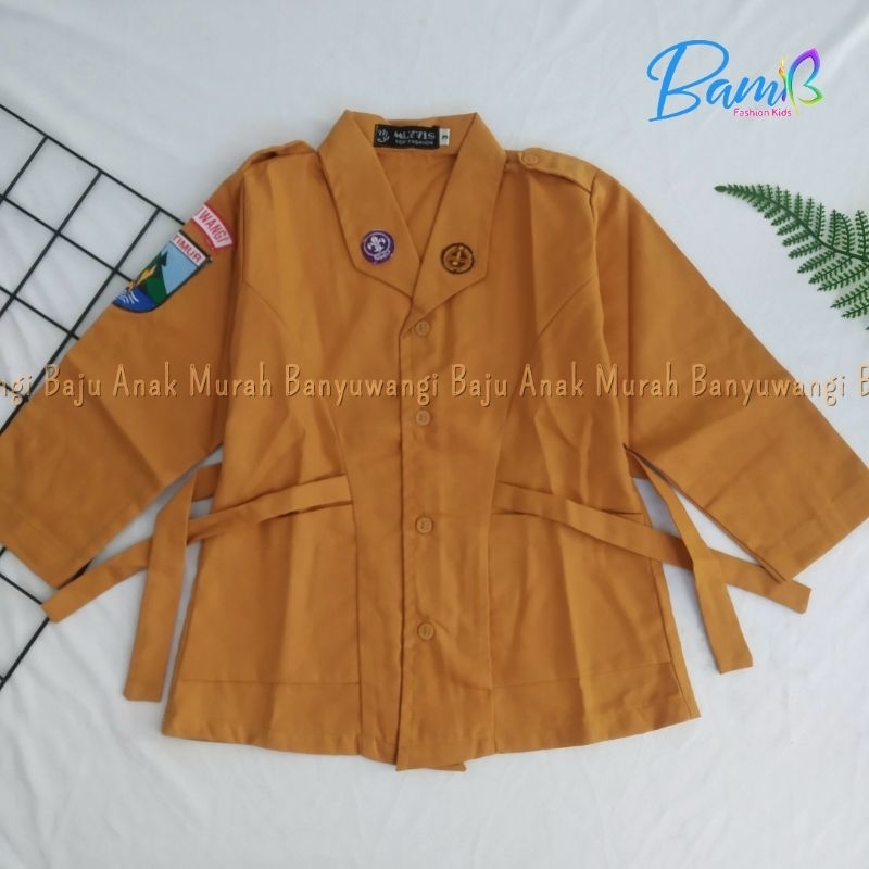 seragam sekolah cewek TK atau kelas 1 SD, MI, pramuka sekolah dasar anak madrasah set sragam peramuk