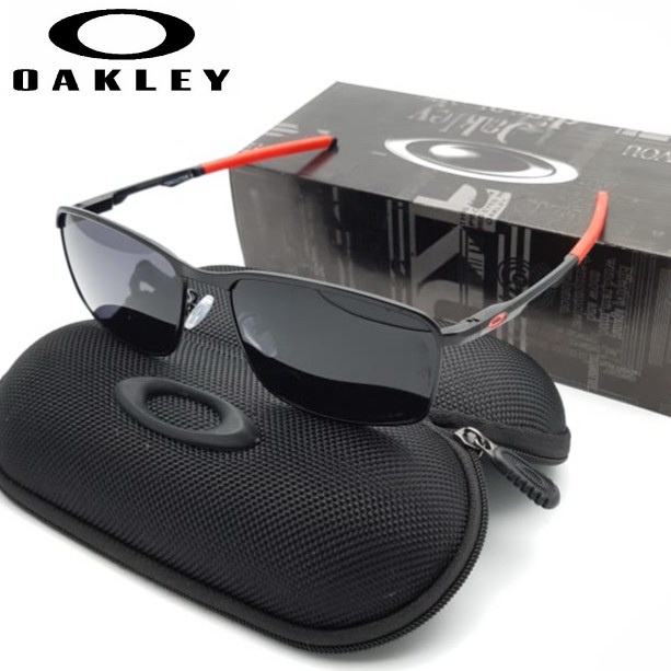 Kacamata Pria O-K Sunglasses Premium - Kacamata Pria Sporty Alloy Aviator - Hitam Merah