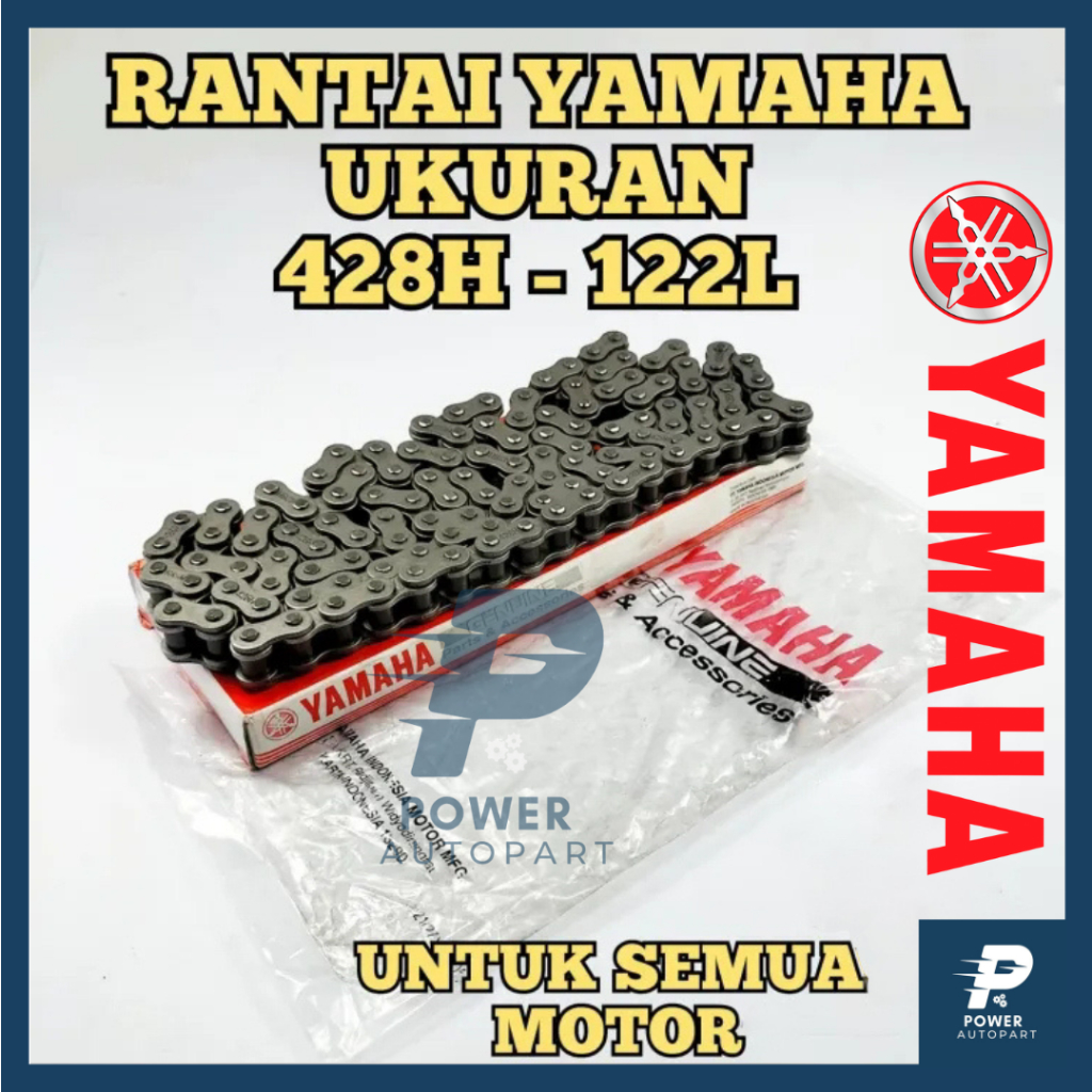 ORIGINAL RANTAI ONLY 428H 122 L UNTUK SEMUA MOTOR UNIVERSAL - 122L