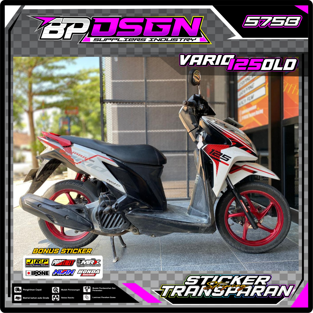 STRIPING TRANSPARAN VARIO 125 OLD - STICKER STRIPING TRANSPARAN VARIO 125 OLD BOHLAMP RACING 01