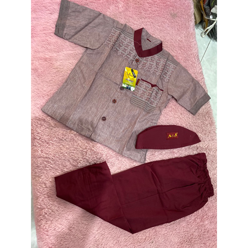 Setelan Koko anak Aj toyobo lengan pendek / setelan koko anak Aljami lengan pendek / setelan koko an