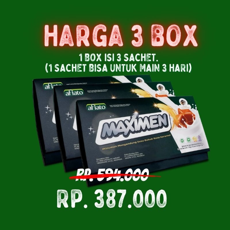

Maximen 3 Box, Bpom,Halal