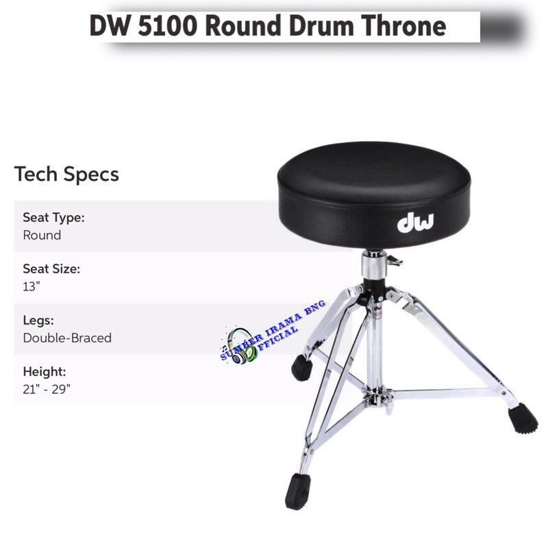 DW DWCP5100 - ROUND DRUM THRONE KURSI DRUM BANGKU DRUM