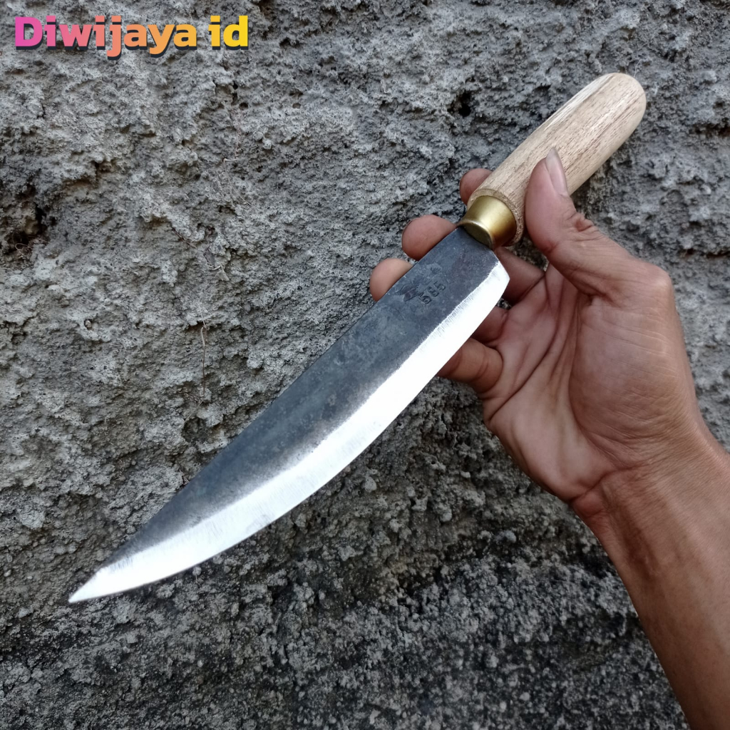 Pisau Baja Asli Original Super Tajam Untuk Seset Sisit Kulit Sapi - Pisau Dapur Lancip Potong Daging