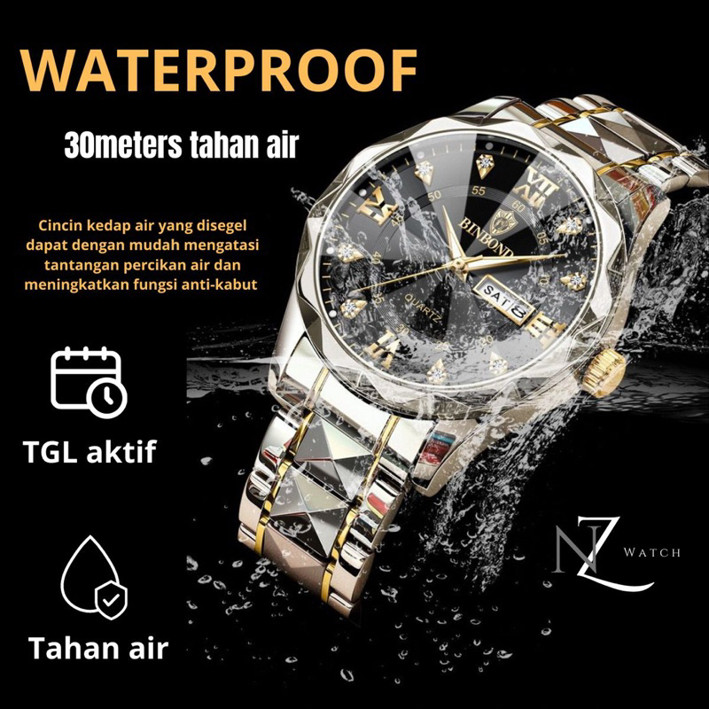 Jam Tangan Pria Full Stainless Steel Tahan Air dan Anti Karat Jam tangan Keren Zn011