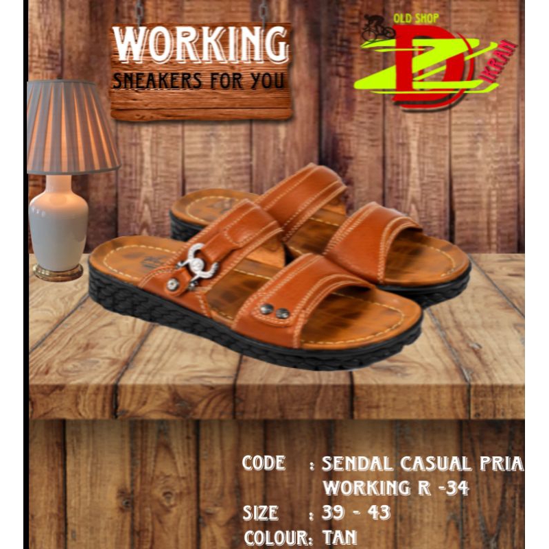 Sendal / Sendal Casual Pria / Sendal Pria / Sendal Dewasa / Sendal Laki / Senda Casual Pria Working 