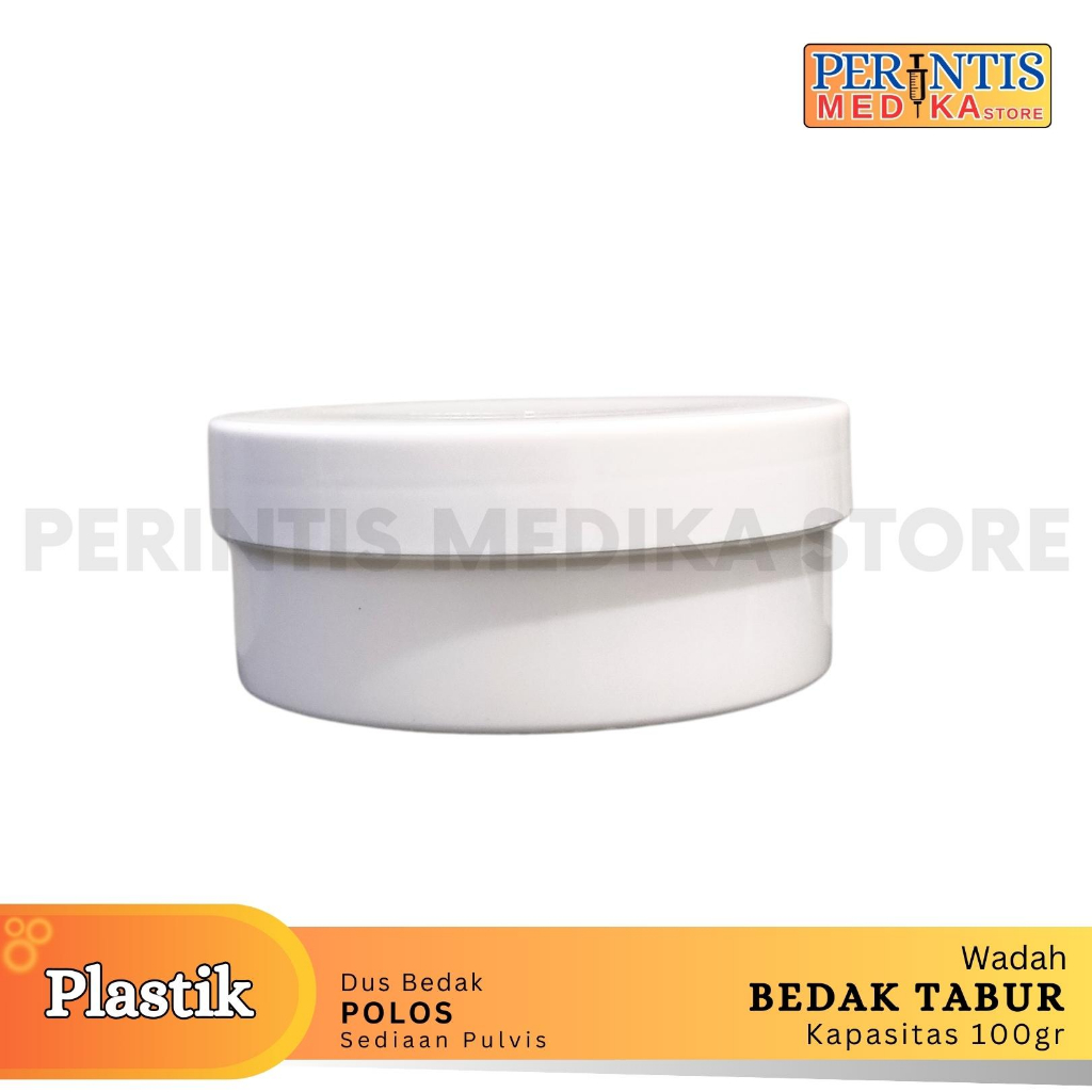 Dus Bedak Plastik Polos l Wadah Bedak Tabur / Wadah Sediaan Pulvis - Botol Bedak Plastik