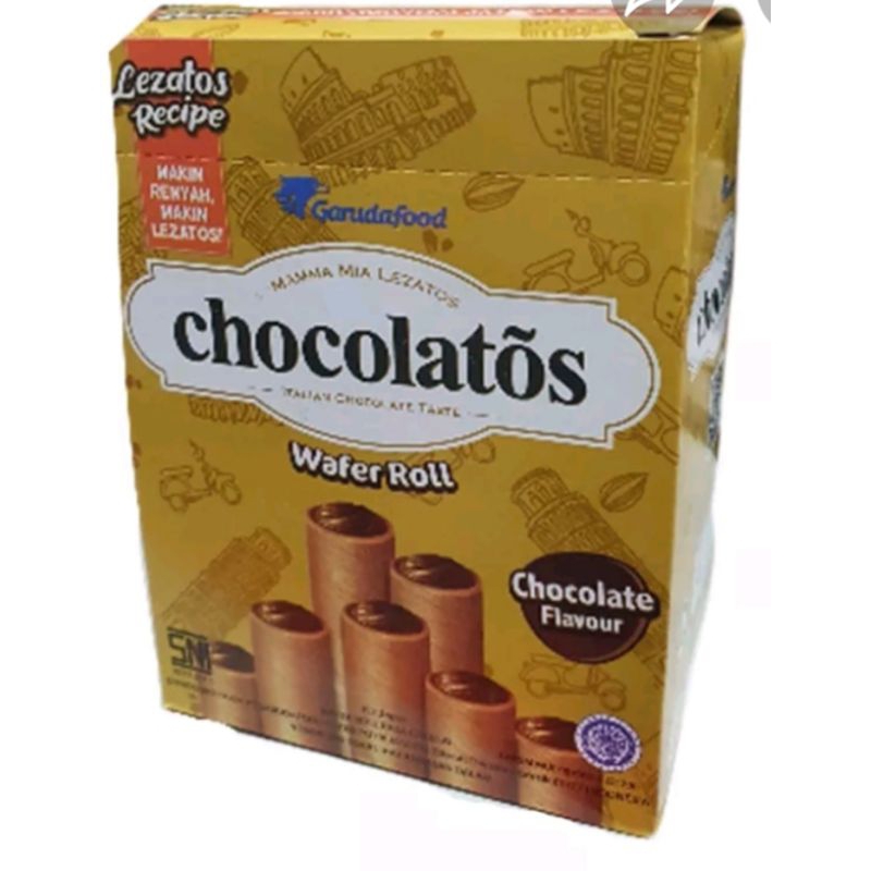 

Chocolatos Wafer Roll Chocolate Flavour isi 24 pcs