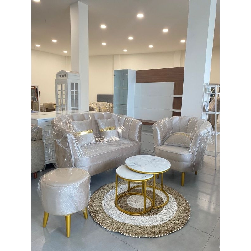 Rumah Qta- SET SOFA KERANG MINIMALIS / SOFA RUANG TAMU