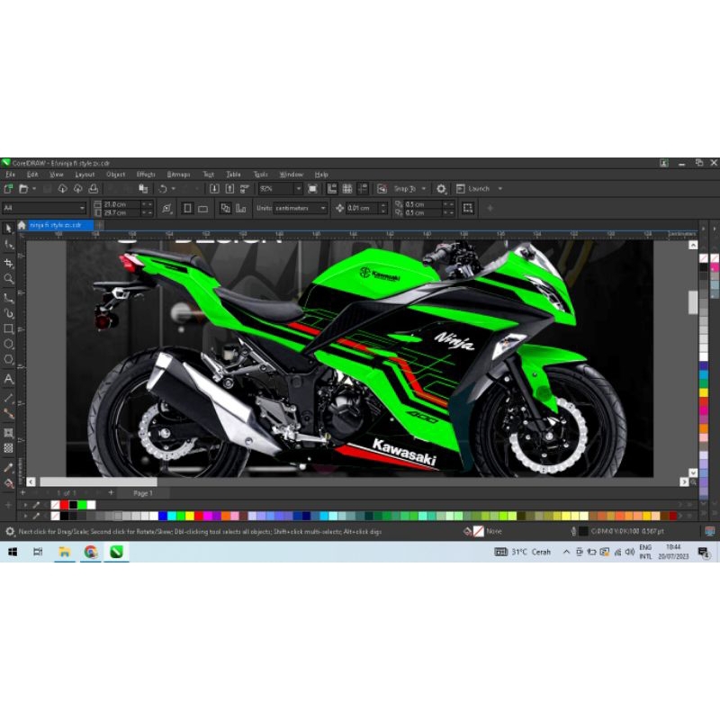 Sticker striping ninja 250 fi livery zx