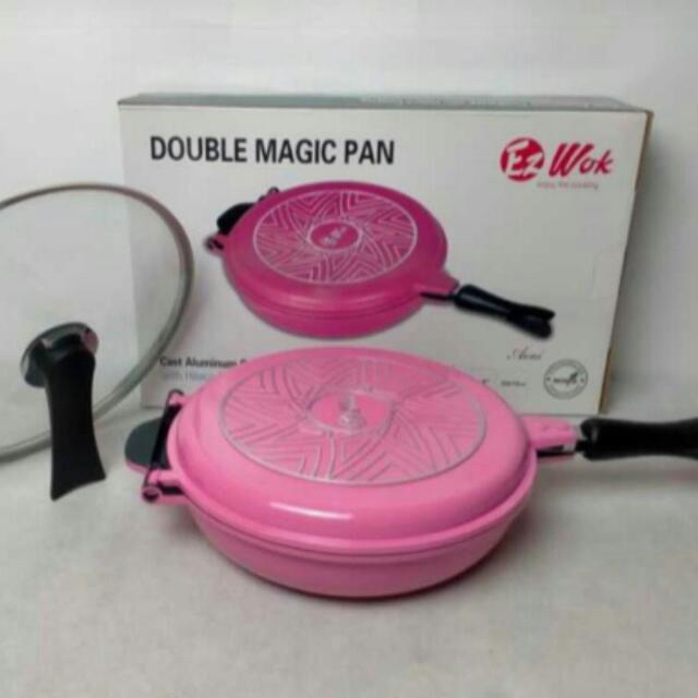 EZ DOUBLE WOK PAN PINK