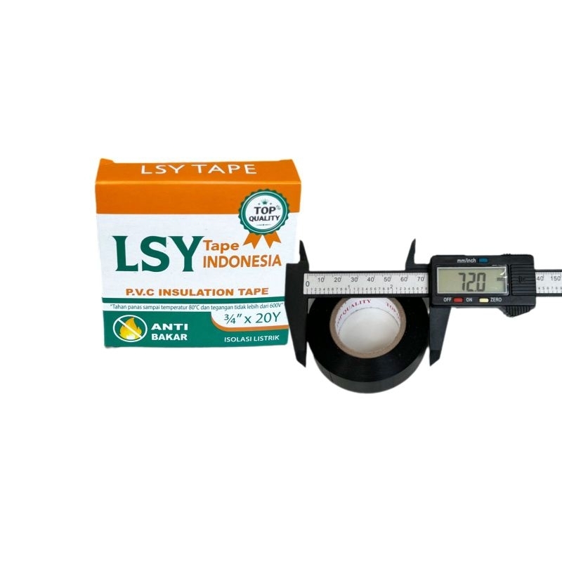 

isolasi kabel / solasi listrik hitam PVC insulation LSY TAPE ORI ( CHO )