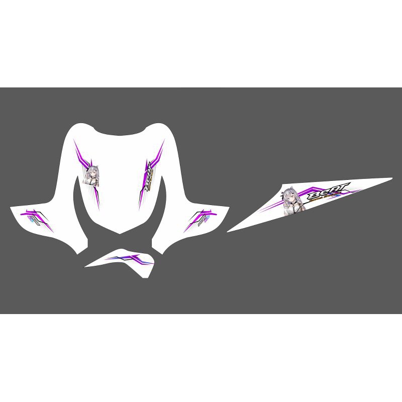 Striping Sticker Beat Karbu Transparan Custom List Anime Terbaru