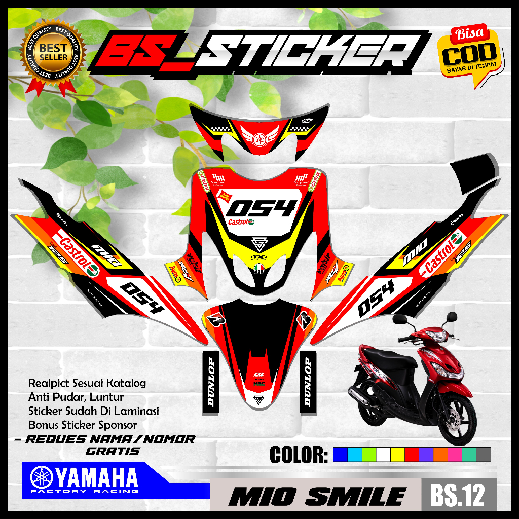 Decal striping yamaha mio smile - SEMI DECAL Variasi List YAMAHA MIO SMILE .BS.012