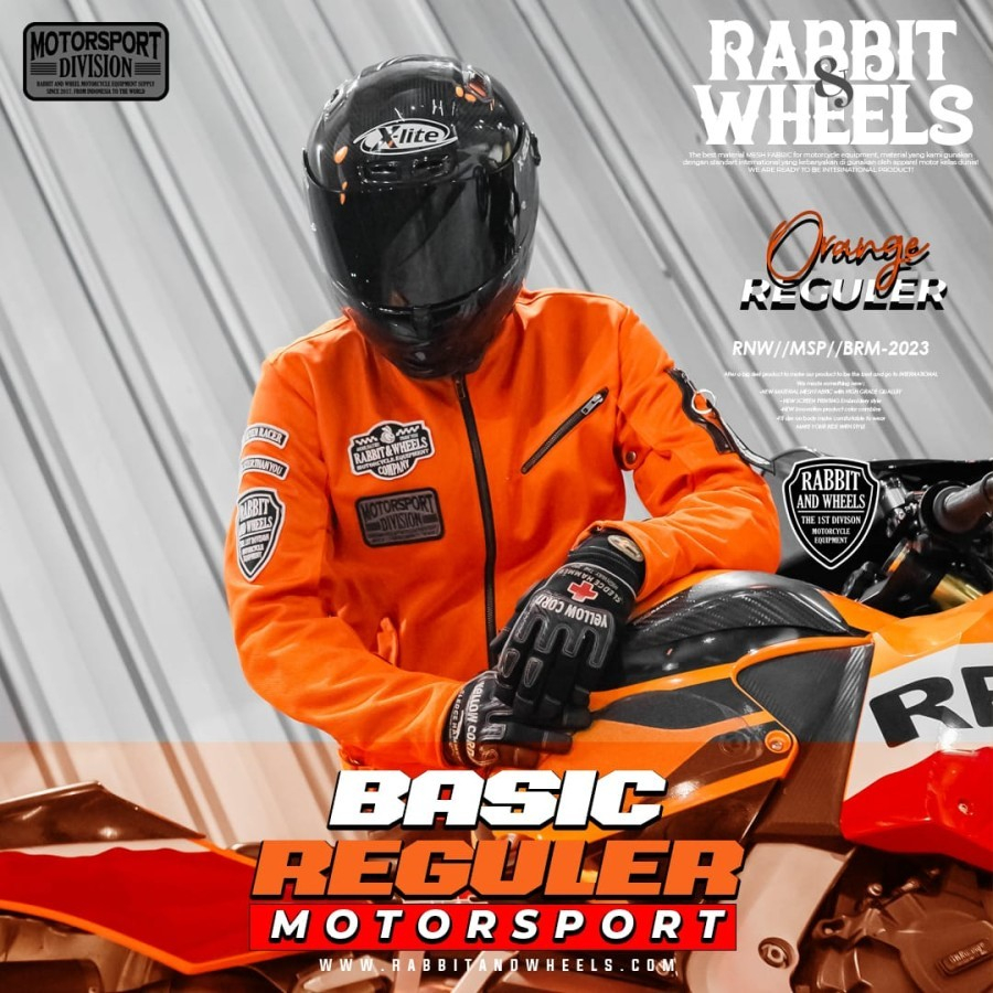 JAKET RABBIT AND WHEELS REGULER BASIC ORANGE