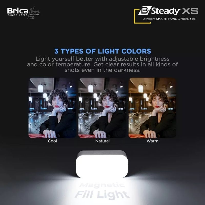 Brica BSteady XS Gimbal HP 3Axis Smartphone Stabilizer