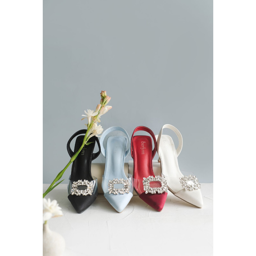 Berlynn Salvia Heels - Heels wanita - Heels pesta Acara wisuda Brtihday - Heels 6cm
