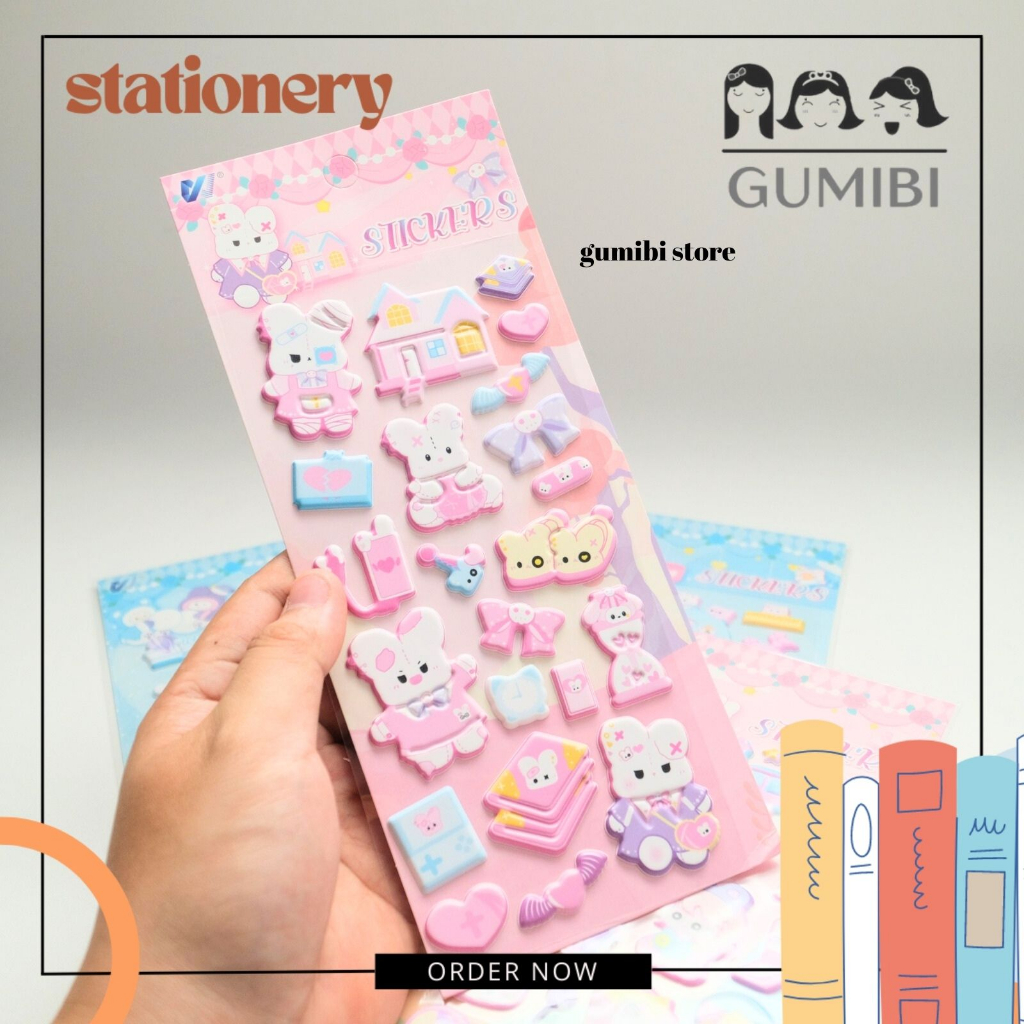 

STIKER 3D KELINCI STIKER TIMBUL KELINCI PINK RABBIT LUCU STIKER WX-MA